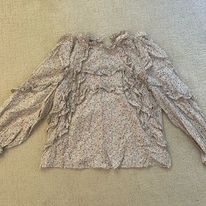 Sesame Ruffle Floral Blouse